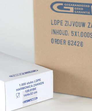 Harmonicazakken, LDPE, 20 My, 180 x 40 x 500 mm-0