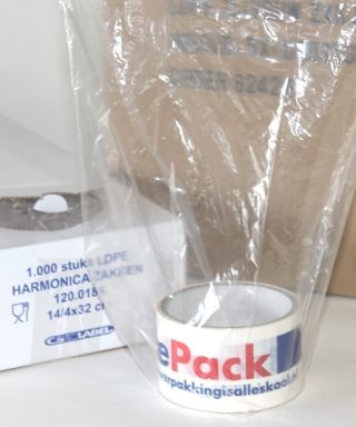 Harmonicazakken, LDPE, 20 My, 180 x 40 x 350 mm-0