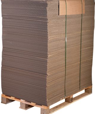 Golfkartonnen platen, bruin, B-golf, 1.100 x 1.200 mm 400 stuks per pallet