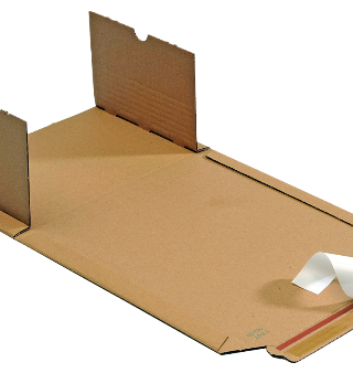 Boekverpakking, wikkelverpakking, bruin, 325 x 250 x 20-75 mm-0