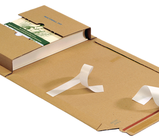 Boekverpakking, wikkelverpakking, bruin, 302 x 215 x 20-75 mm (A4)-1096